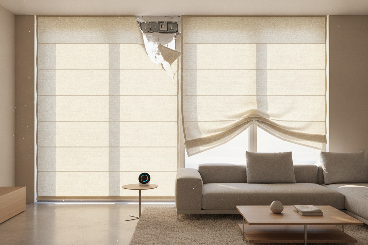 Why My Heavy Motorized Roman Shade Ripped Out of the Drywall