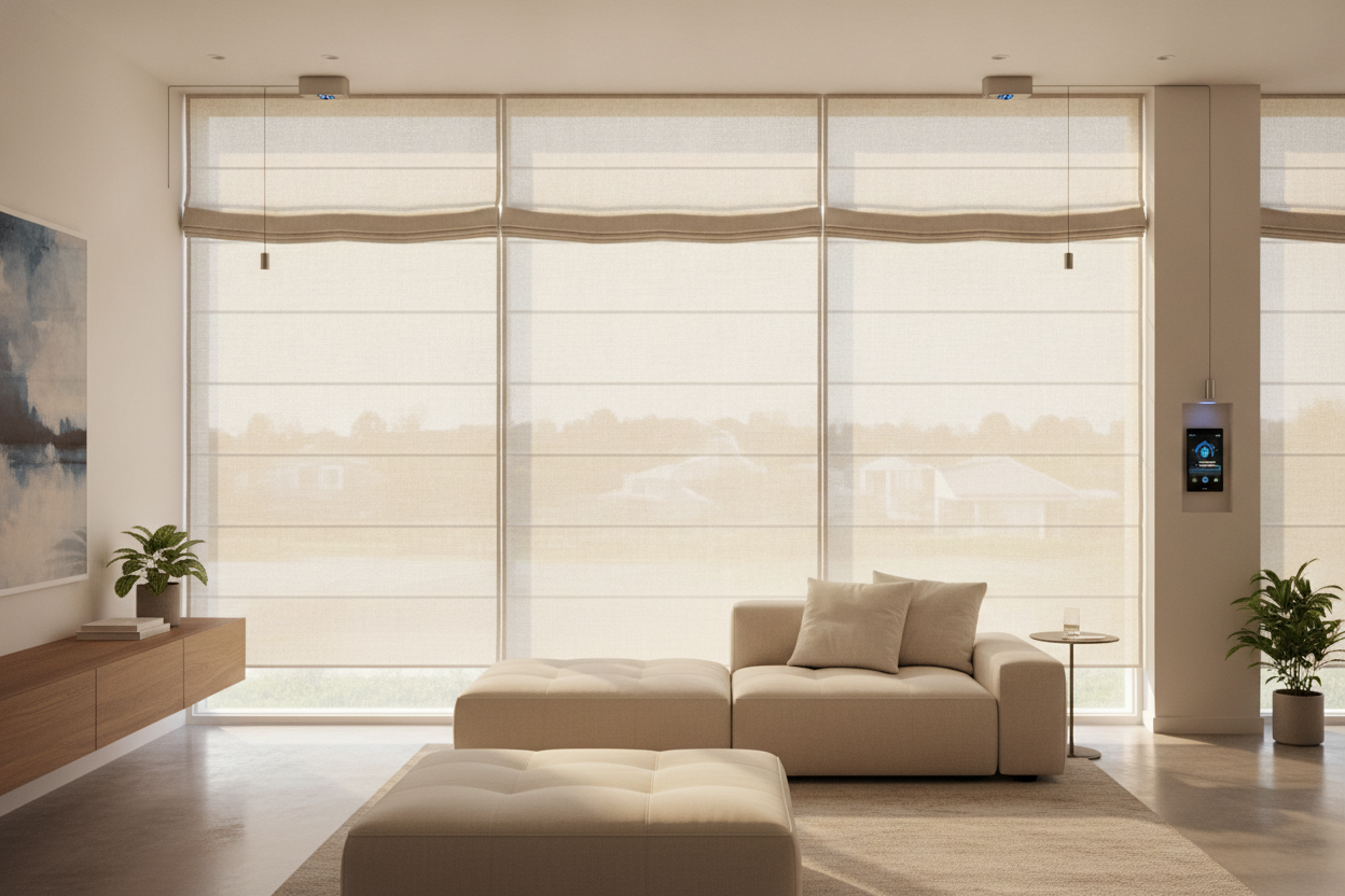 How I Automated My Roman Blinds Curtains to Block Creepy Neighbors