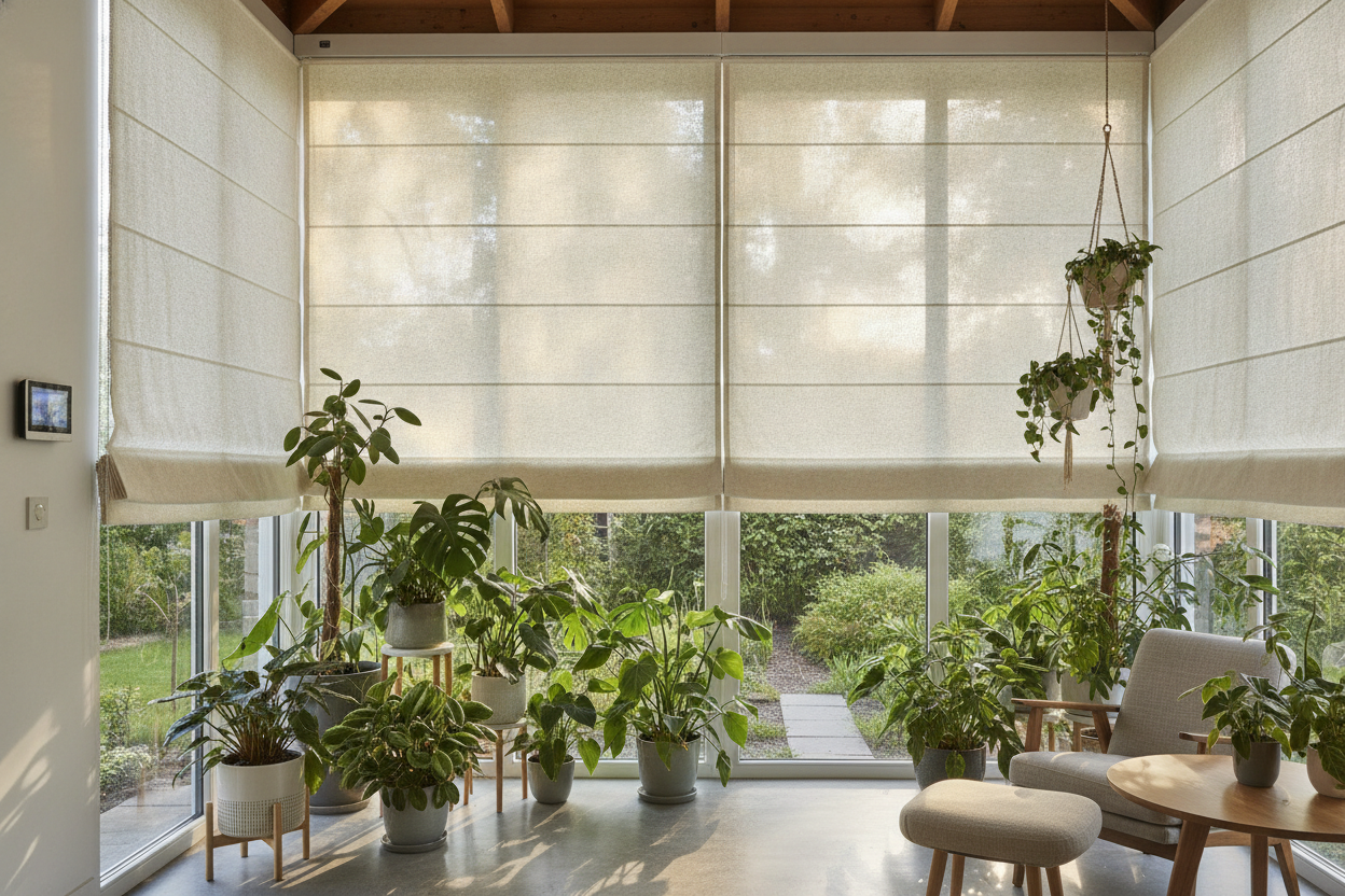 I Automated a Tulip Roman Shade to Stop Frying My Houseplants