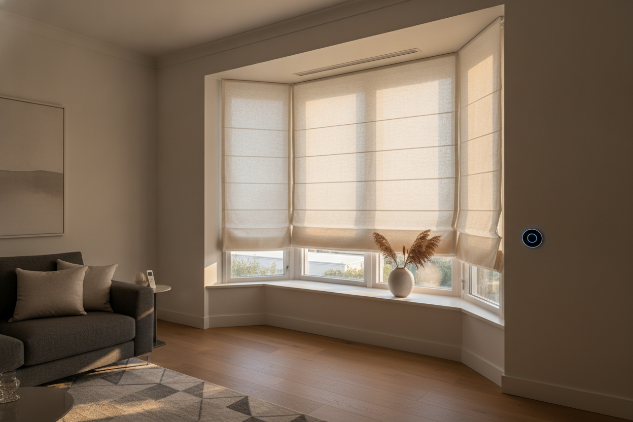 Why Smart Motors Ended the Roman Shades Inside vs Outside Mount Debate
