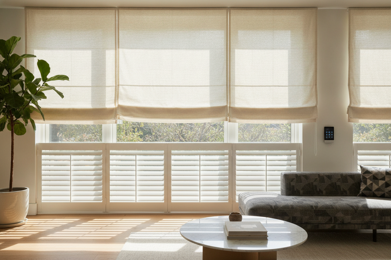 Is Putting Roman Shades Over Blinds a Huge Design Mistake?