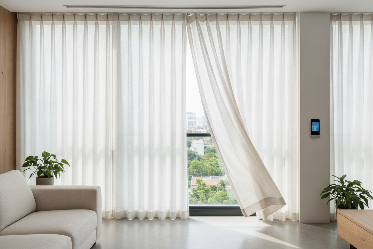 I Automated a Soft Fold Roman Shade Because Flat Blinds Look Cheap