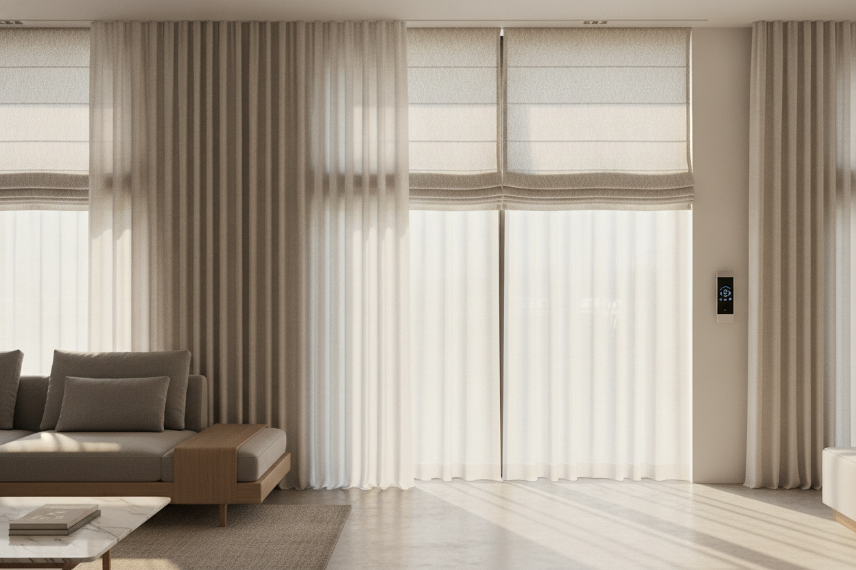 Why Automating Matching Curtains and Roman Blinds Is a Spacing Nightmare