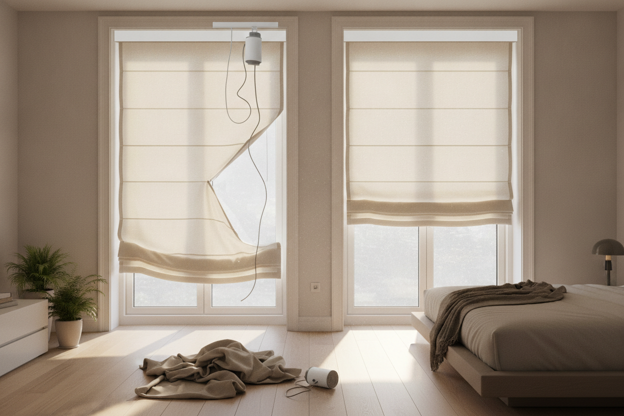 Your Smart Motor Will Rip Those Adhesive Roman Shades Right Off