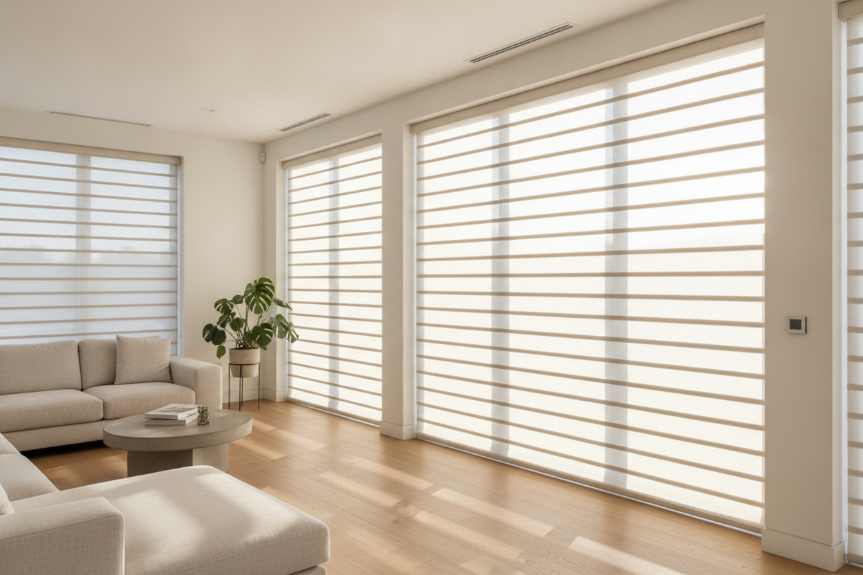 Why Your Smart Home Needs a Front Slat Roman Shade, Not Soft Folds
