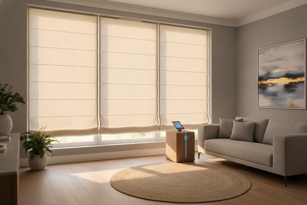 My Living Room Felt Like a Server Room Until I Got Premier Roman Shades