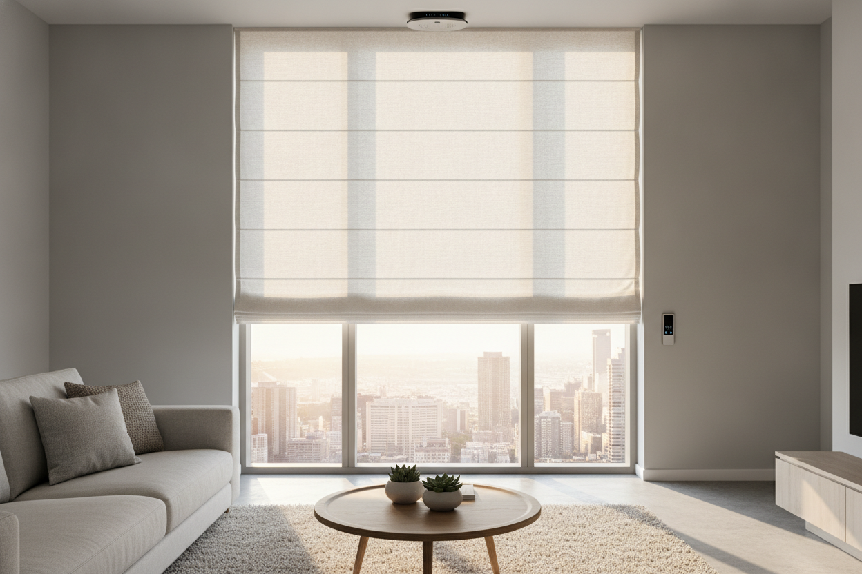 Why a Single Motorized 48 Inch Roman Shade Beats Split Blinds
