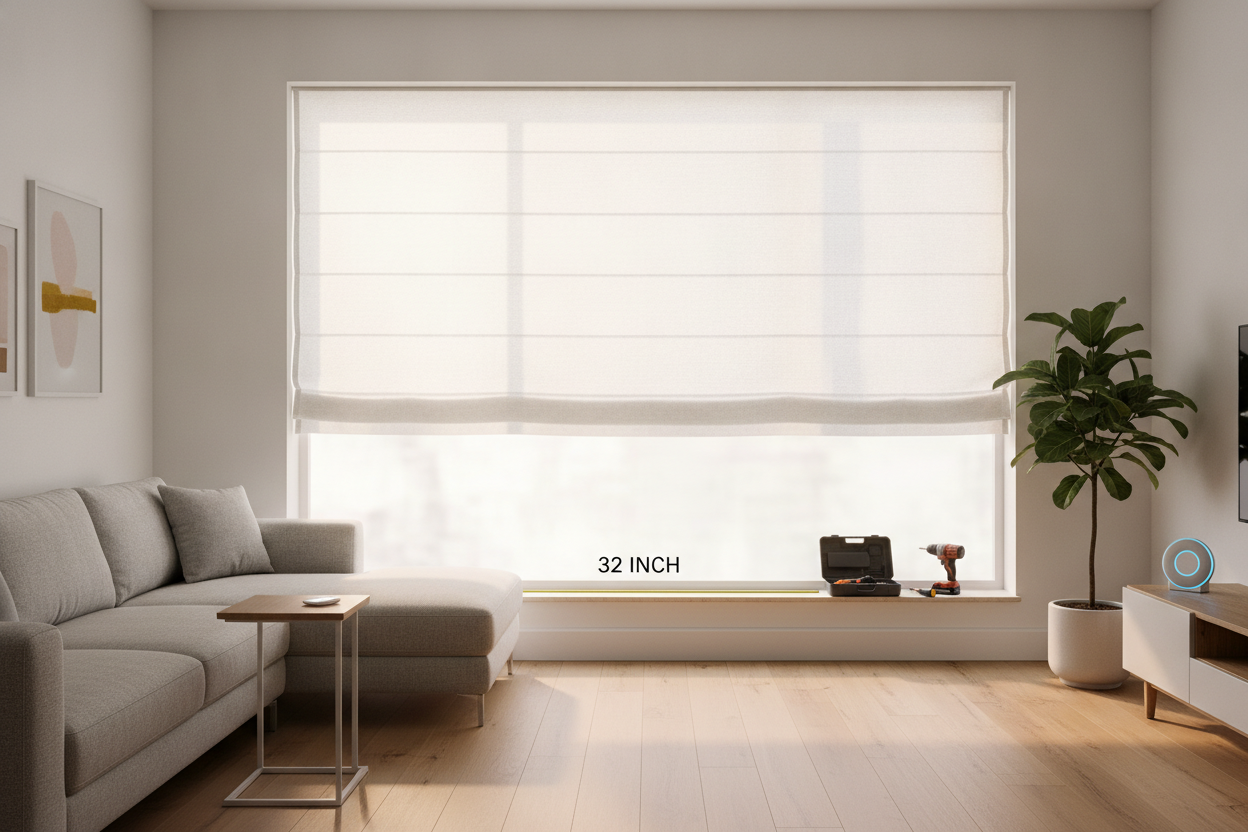 The Math Nobody Explains Before Buying a 32 Inch Roman Shade