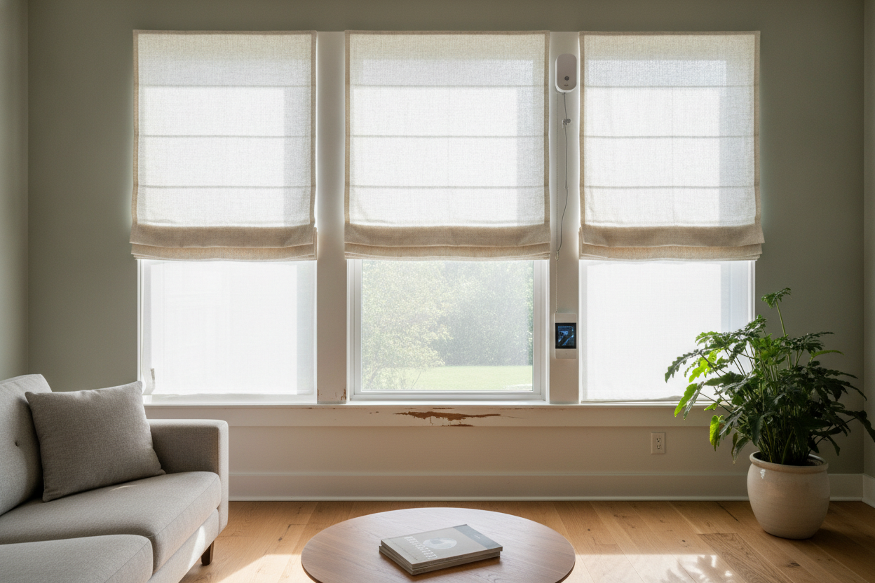 I Scraped My Window Trim Trying to Fake 46 Wide Roman Shades