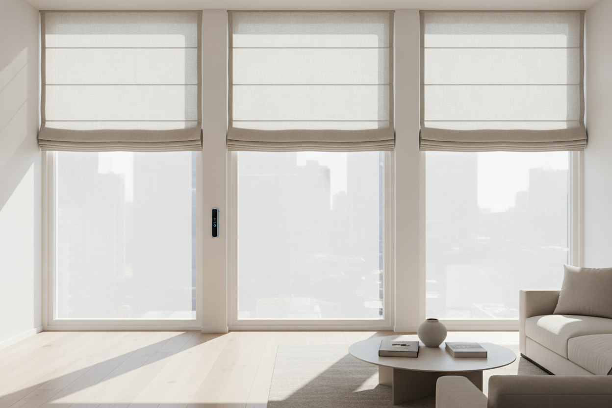 Stop Yanking Your Cordless Roman Window Shades (Automate Them Instead)