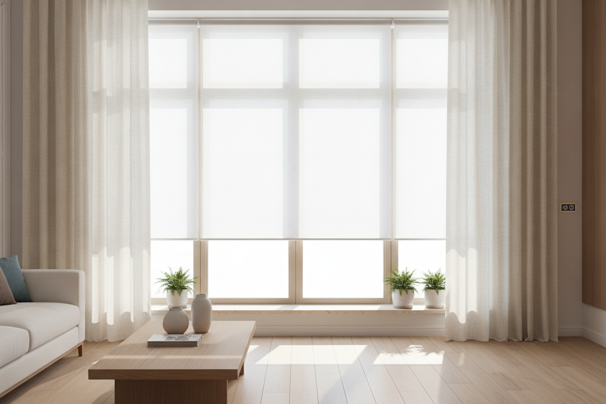 Why I Always Hide My Smart Blind Hardware Behind Side Curtains
