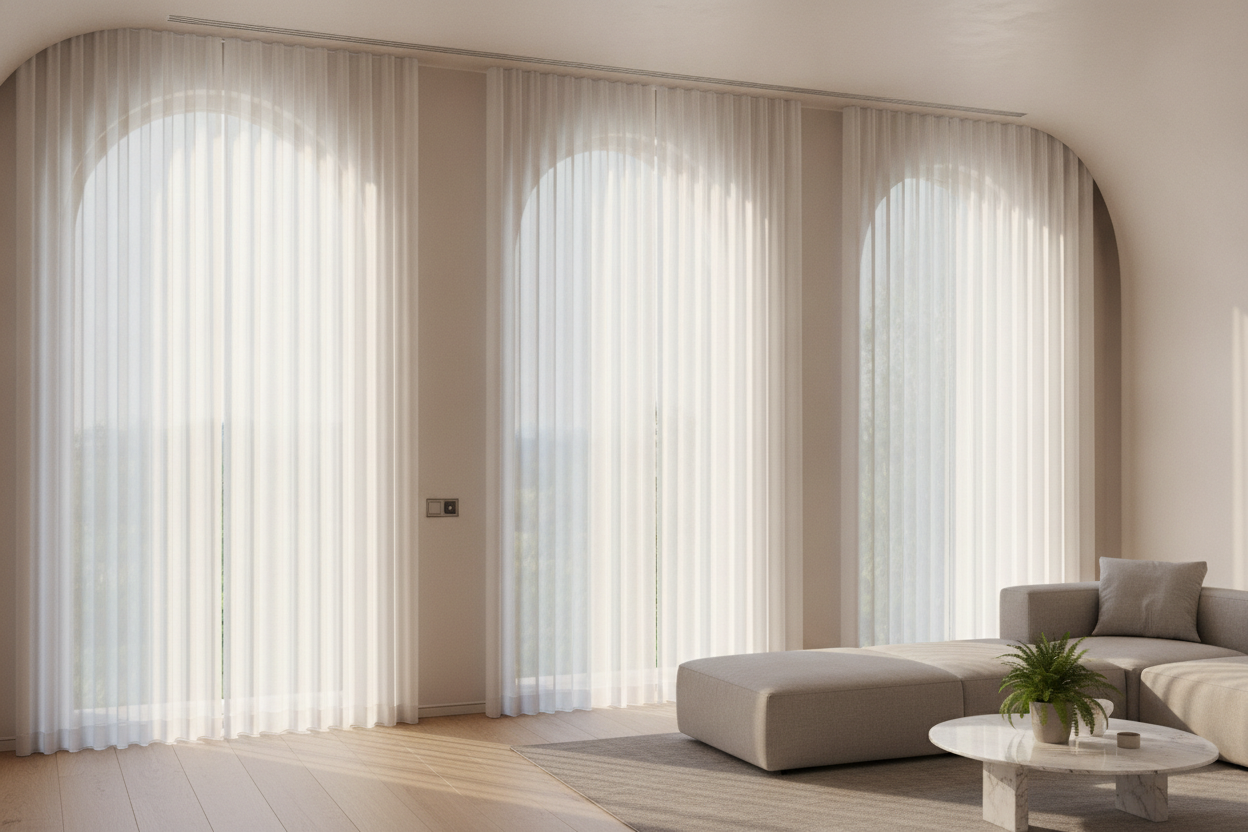 Why I Ditched Custom Inserts for Smart Arched Window Drapery
