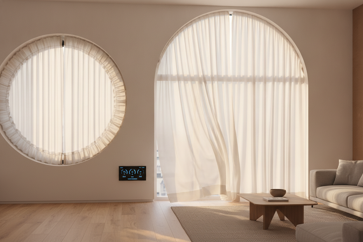 Why My Smart Thermostat Forced Me to Buy Drapes for Arched Windows
