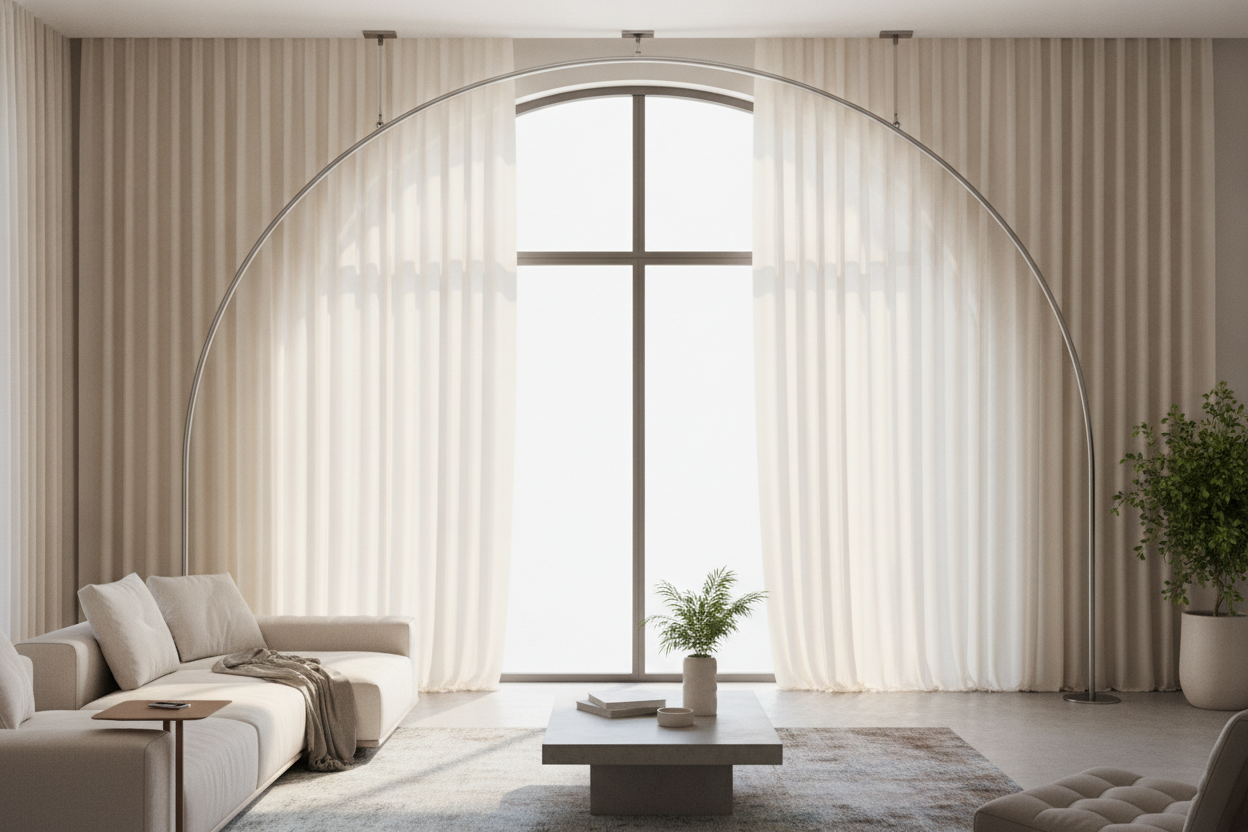 How to Hang Curtains on Arched Window Frames Without Ruining the Trim
