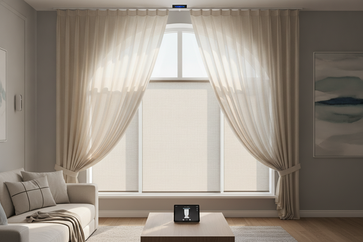How a Smart Track Finally Fixed My Dated Arch Curtain Design