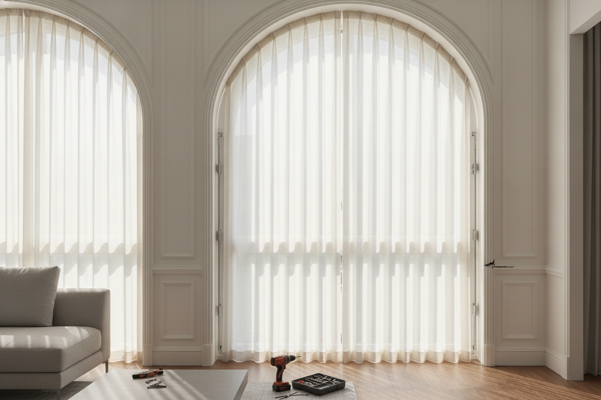 I Almost Ruined My Arched Window Moulding Installing Smart Blinds