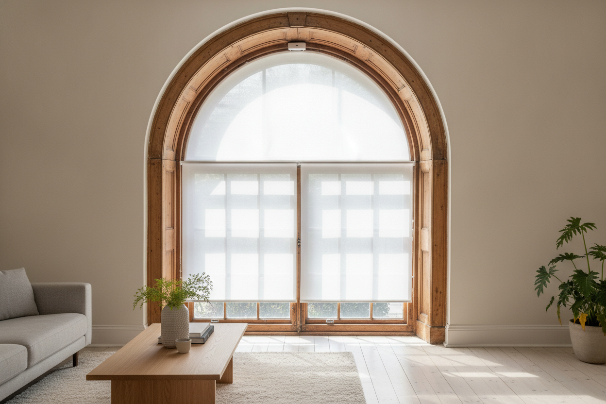 I Put Smart Shades on an Antique Arched Window (And Didn't Ruin It)