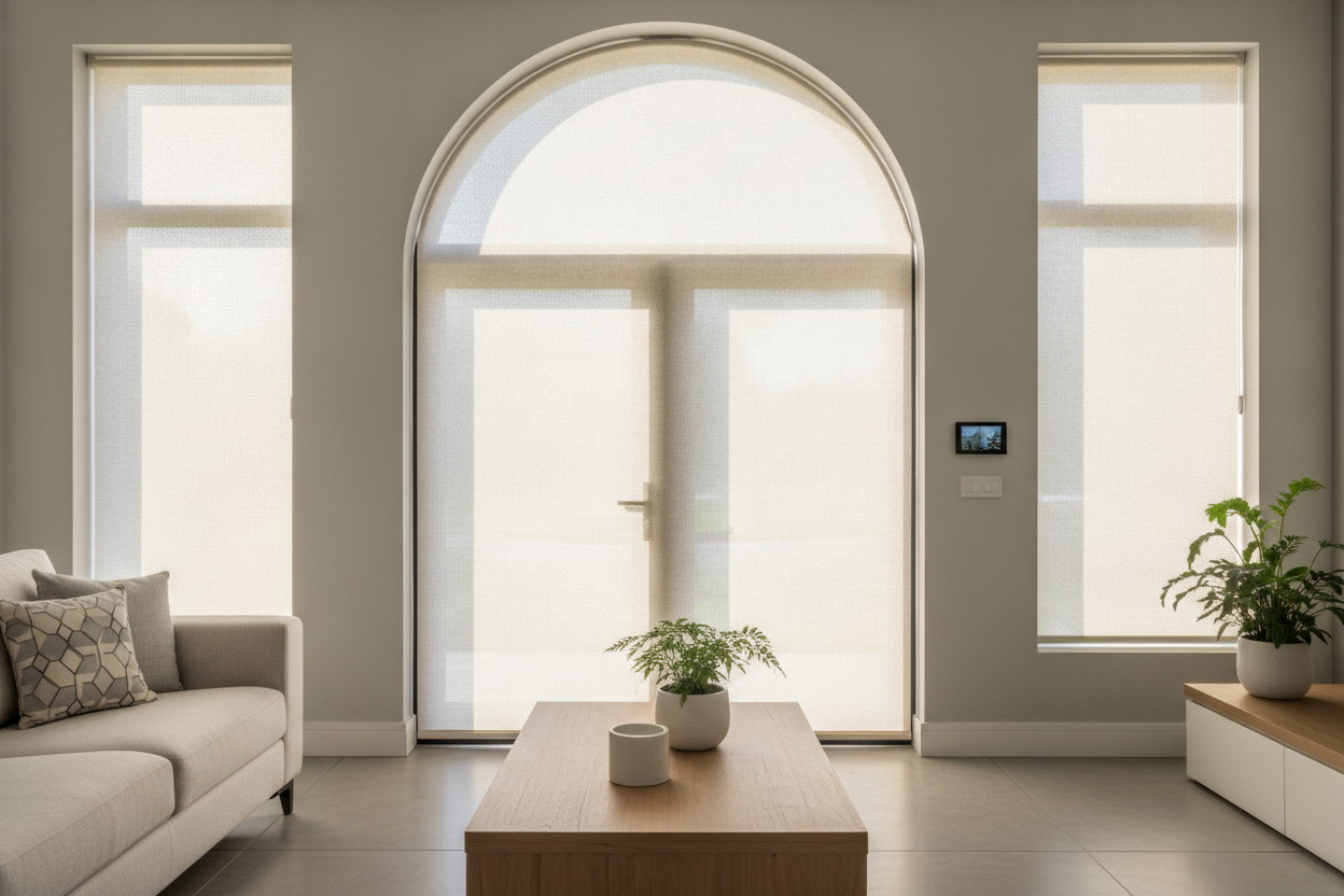The Only Arched Front Door Window Coverings That Don't Look Cheap