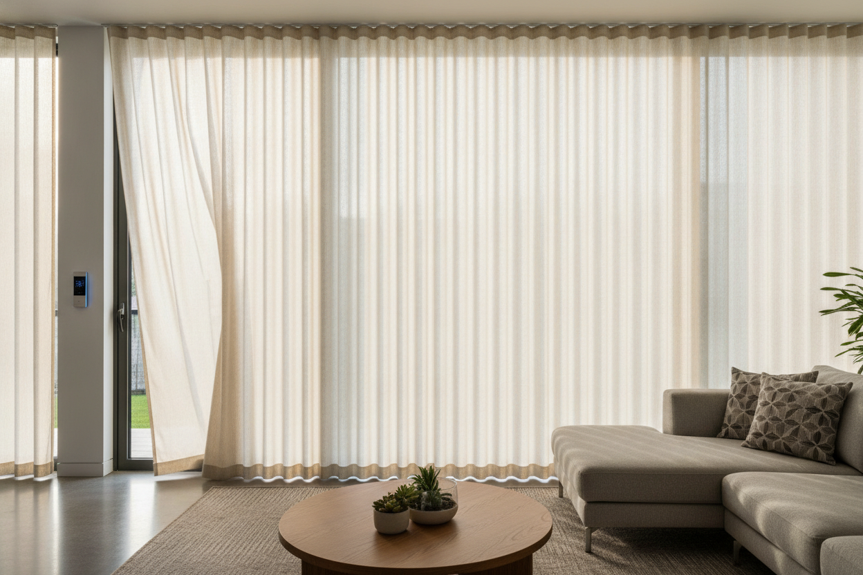 I Ripped Out My Clunky Sliding Door Blinds for a Smart Vertical Curtain