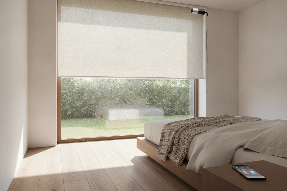 I Fixed My Crooked DIY Roll Up Curtain With a $60 Smart Motor