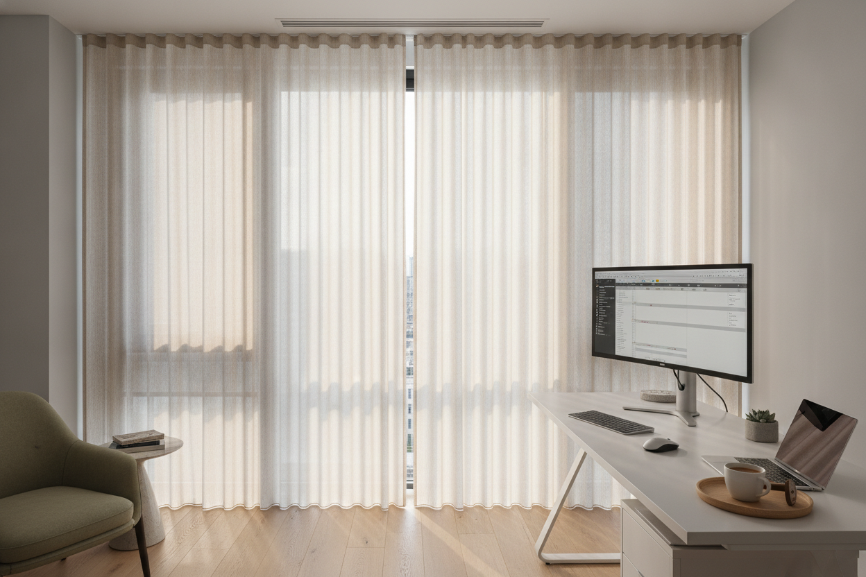 How a Smart Curtain Finally Fixed My Terrible WFH Glare