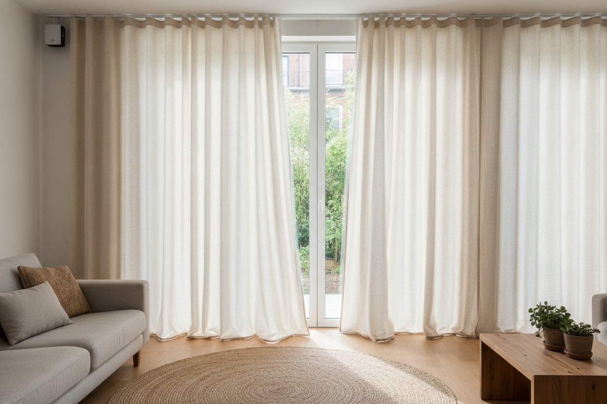 I Automated Heavy Drop Cloths Curtains (And They Look Expensive)
