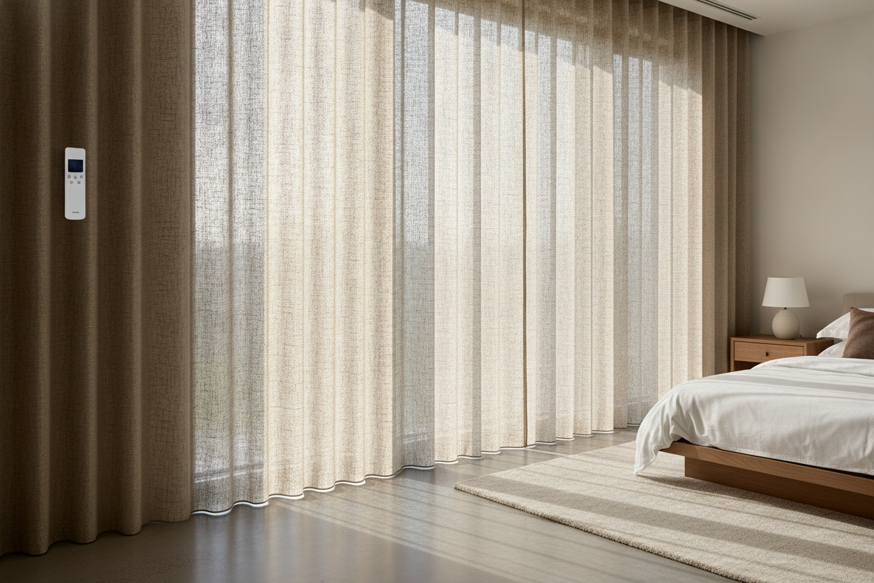 My Smart Home Looked Like an Office Until I Added a Woven Curtain