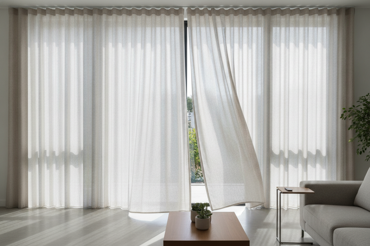 The Secret to Automating a Custom Linen Curtain (Without Wrinkles)