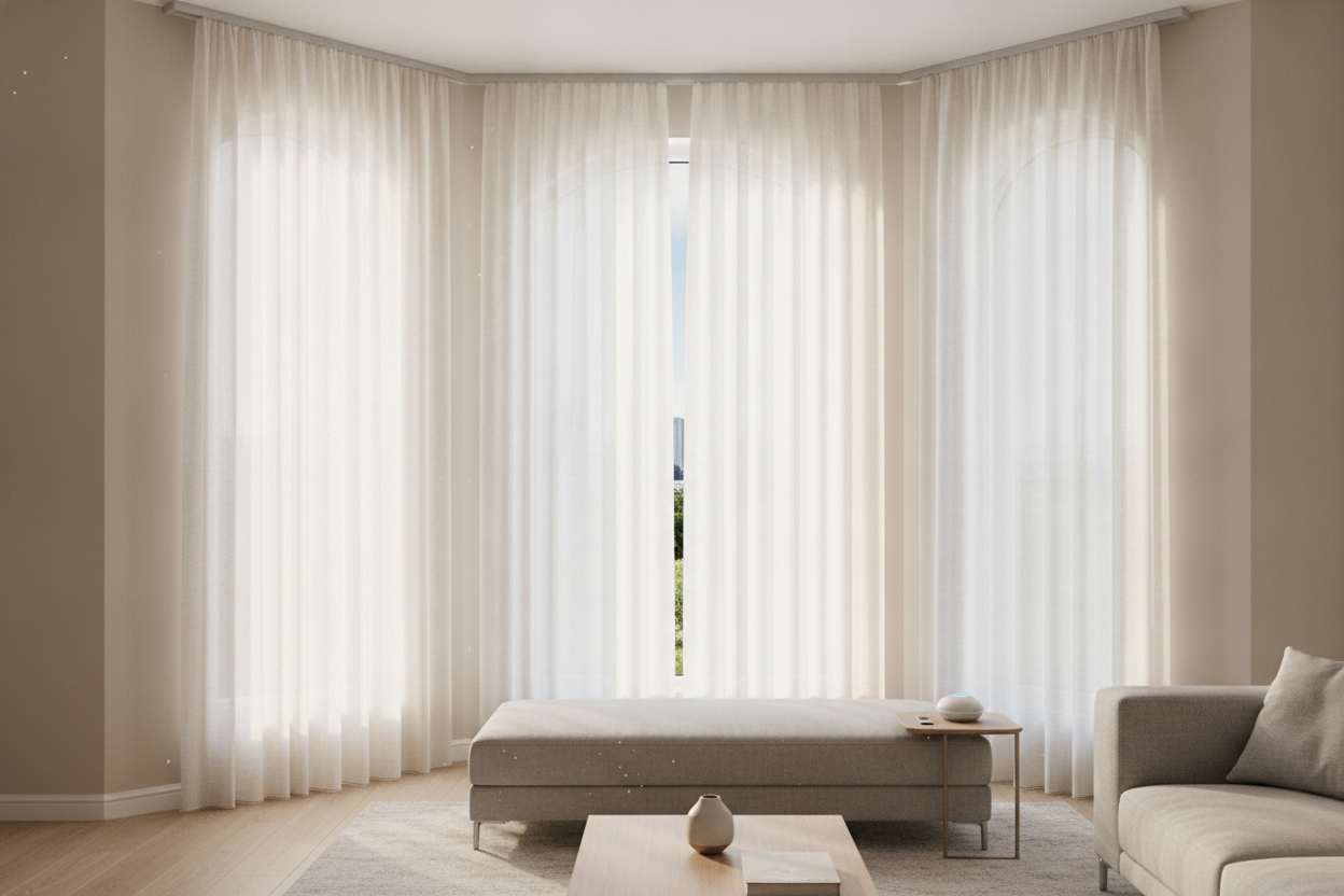 I Finally Fixed My Awkward Bay Window With Custom Draperies Online
