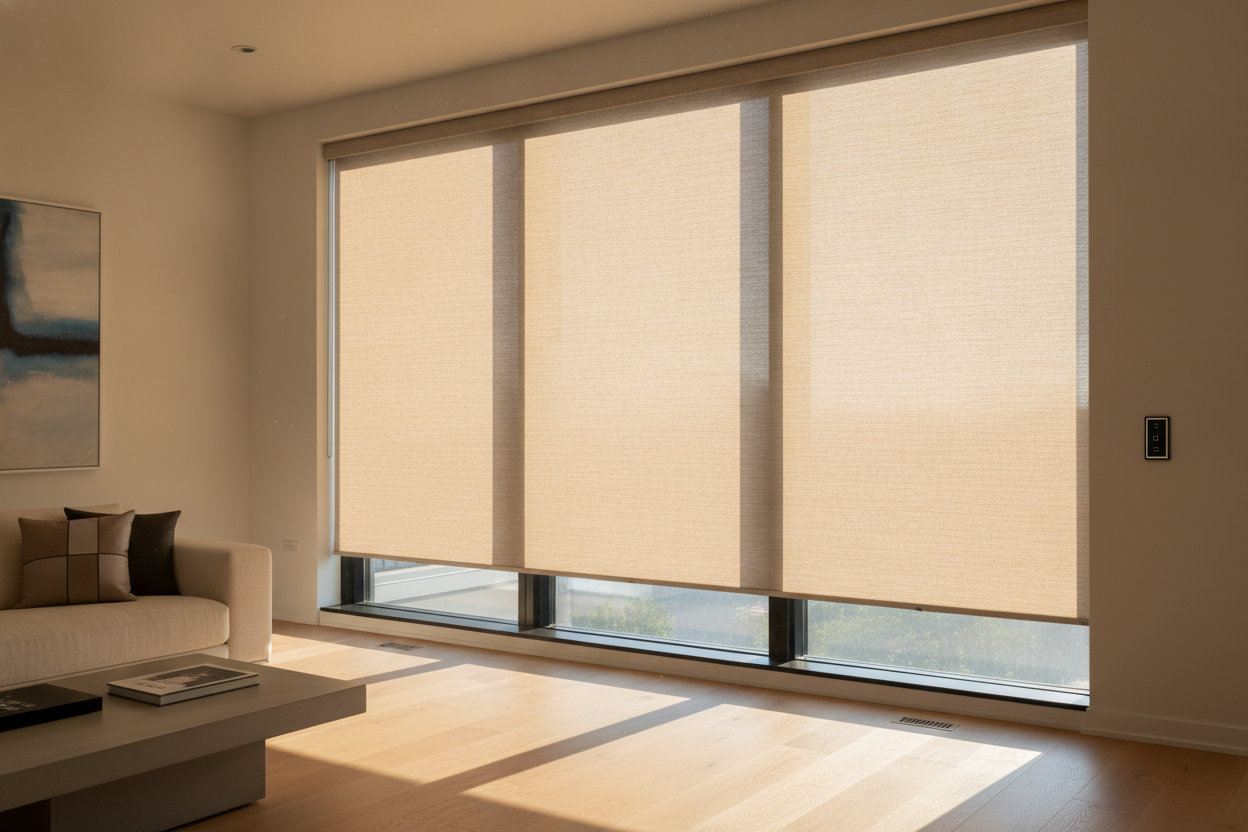 Why I Put a Hunter Douglas Contract Roller Shade in My Living Room