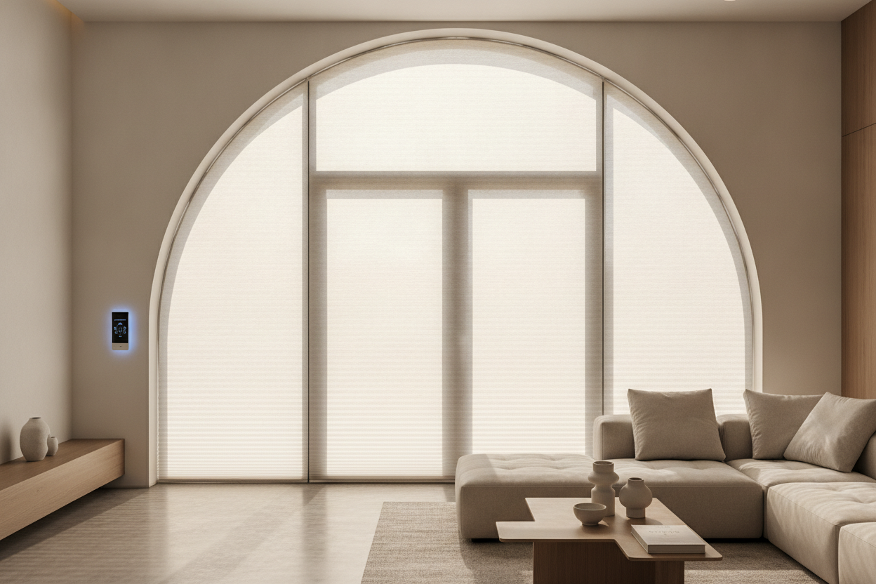 Stop Using Paper Fans — Arched Window Blinds Can Actually Move Now