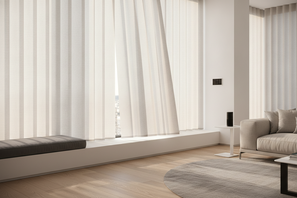How to Upgrade a Noisy Track With Cloth Vertical Blind Replacement Slats