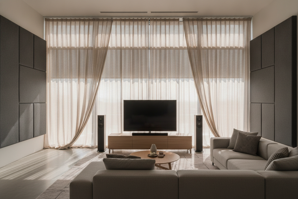How a Smart Window Curtain Treatment Finally Fixed My Echoey Living Room