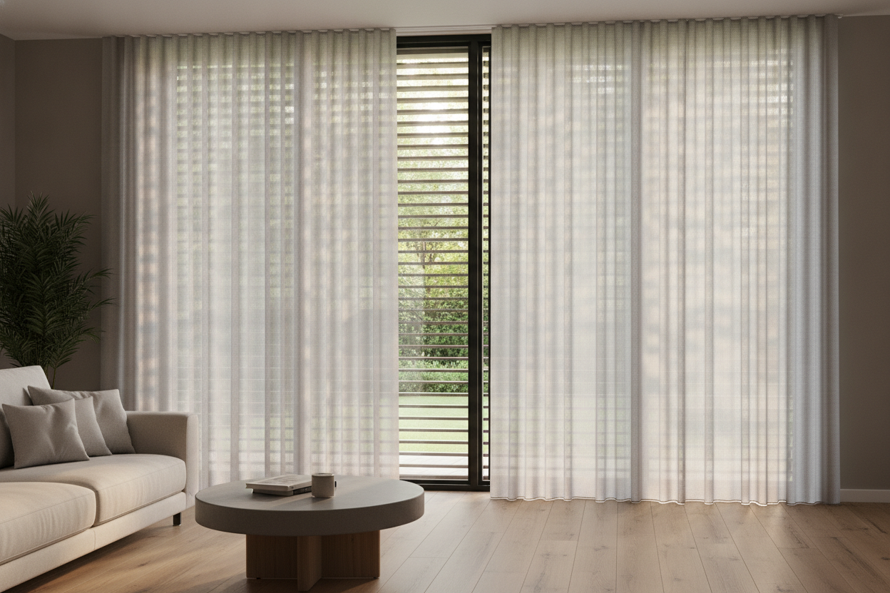 I Put Smart Drapes Over My Wooden Curtains to Stop the Light Bleed