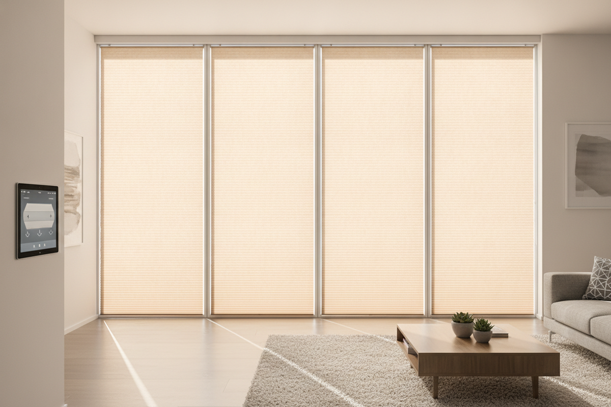 Automating 3-on-1 Headrail Cellular Shades: Smart Solutions for Wide Windows