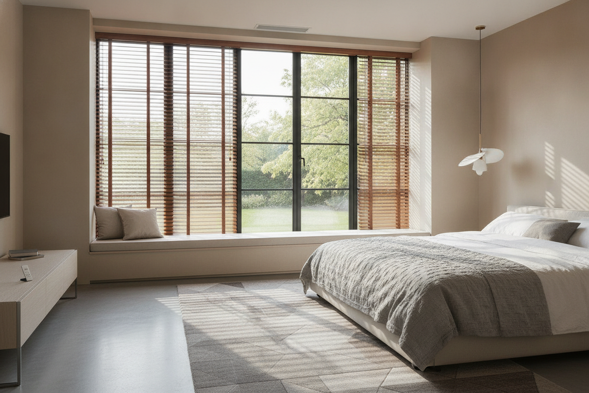 Faux Wood Brown Blinds: Aesthetic Warmth, Durability, and Smart Automation Guide