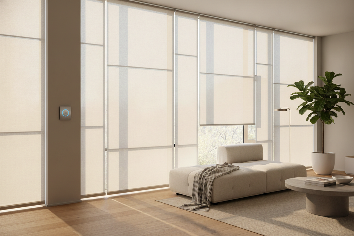 Graber Sheer Shades: Light-Filtering Fabric Geometry, Vane Mechanics, and Smart Automation