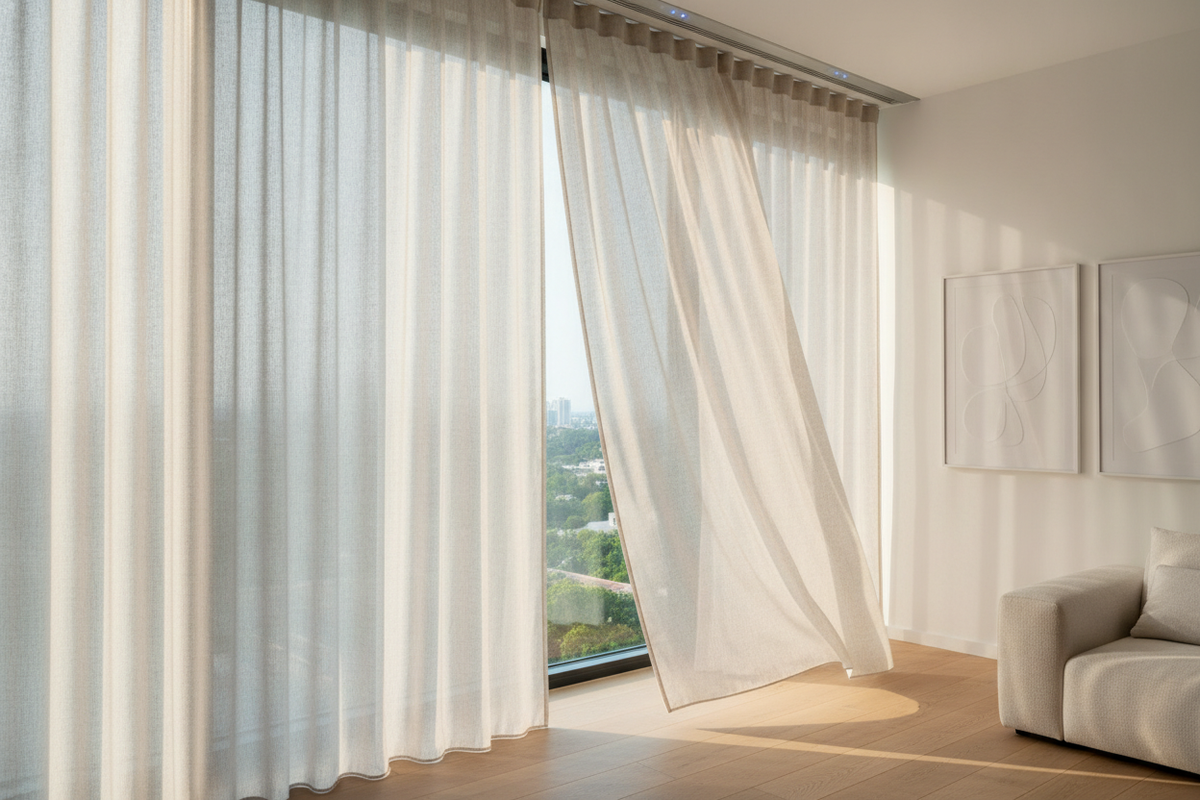 Handmade Curtain Craftsmanship: Tailored Heading Styles, Fabric Drape, and Smart Track Integration