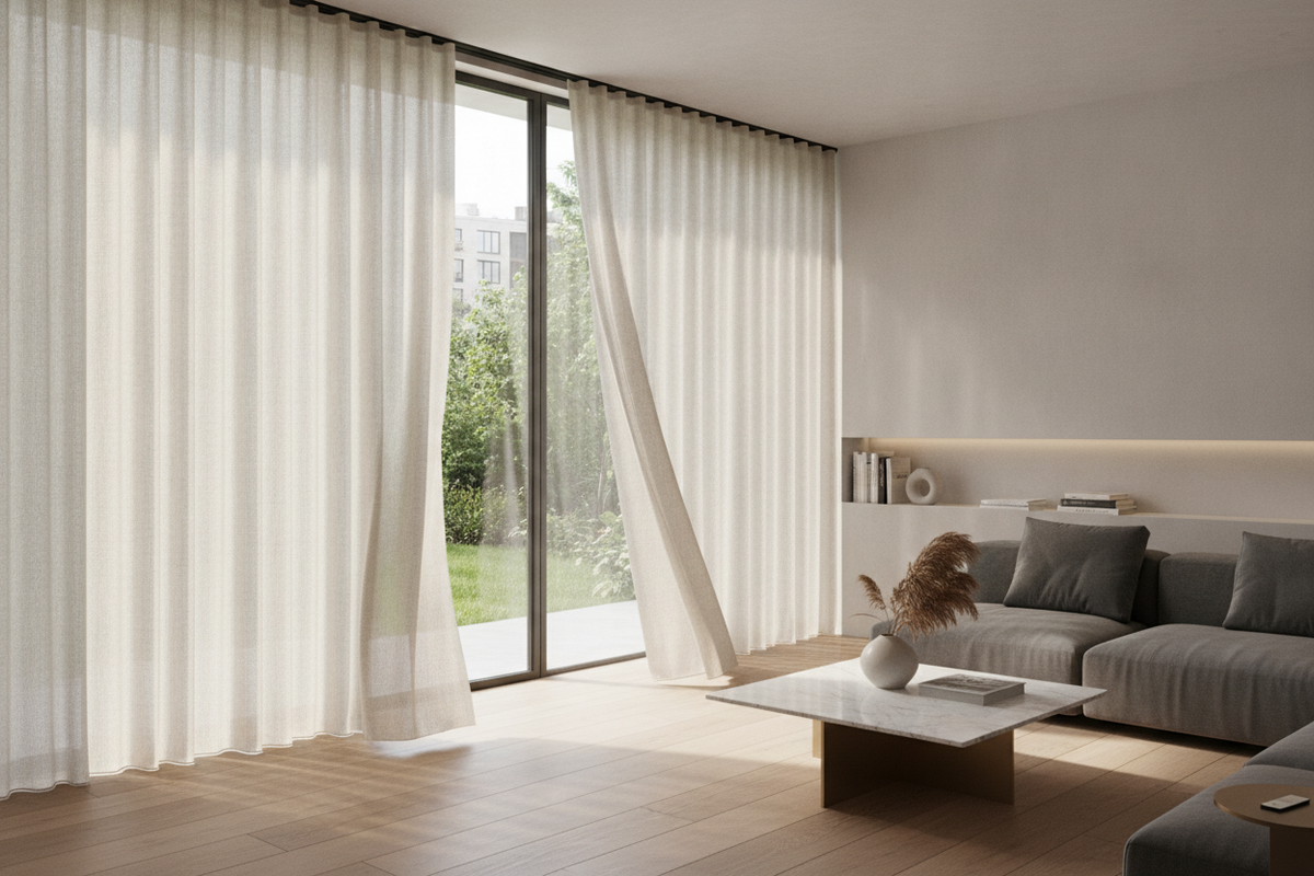 Wide Slat Window Blinds Guide: Louver Mechanics, Material Profiles, and Smart Tilt Automation