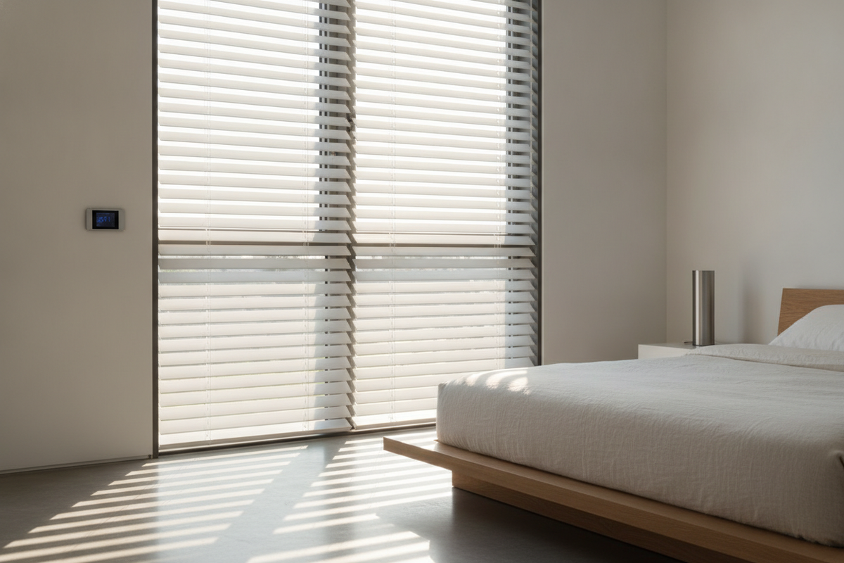Corded 2-Inch White Faux Wood Blinds: Anatomy, Casing Depth, and Smart Tilt Upgrades