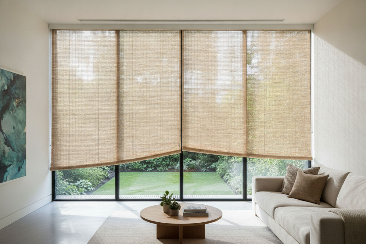 Wide Bamboo Blinds Guide: Structural Support, Weave Dynamics, and Smart Motorization