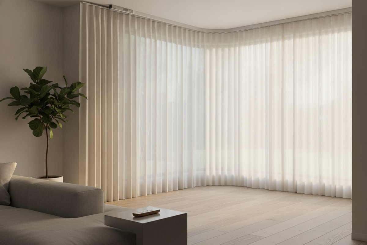 Bay Window Wood Blinds Guide: Corner Clearances, Mount Mechanics, and Smart Automation