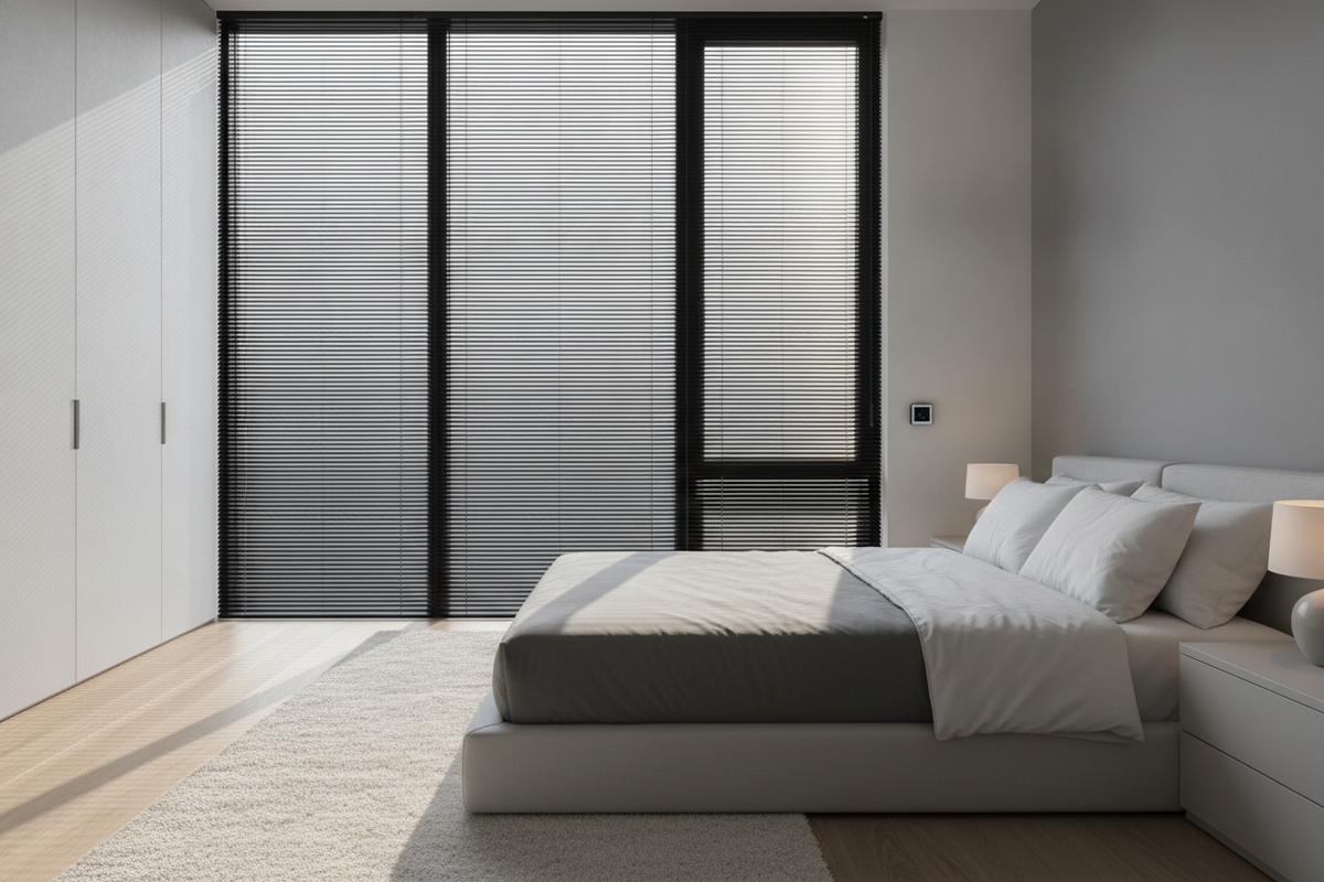 Black Mini Blinds: Material Selection, Cordless Mechanics, and Smart Tilt Automation