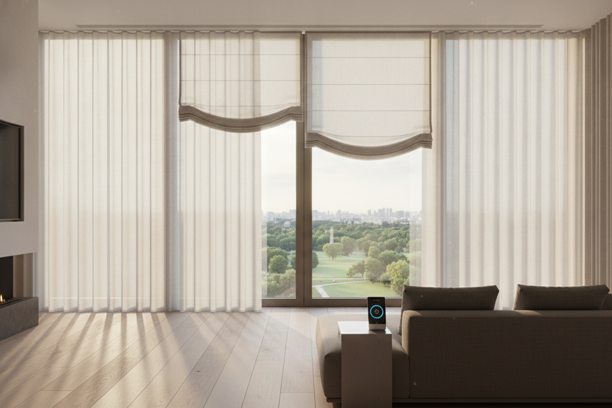 Roman Shades Room Darkening: Fabric Anatomy, Motorized Lift Dynamics, and Smart Light Control