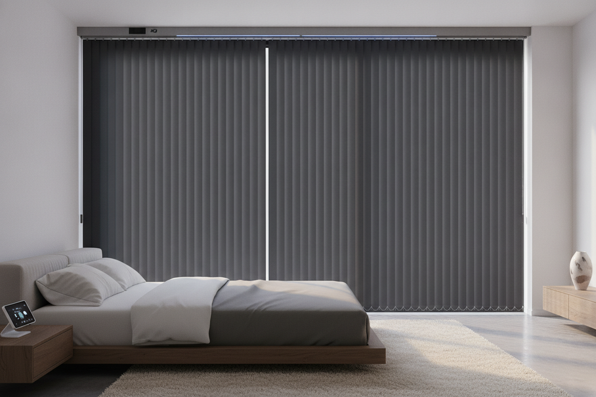 Blackout Vertical Blind Guide: Vane Fabrics, Light Gap Control, and Smart Track Automation