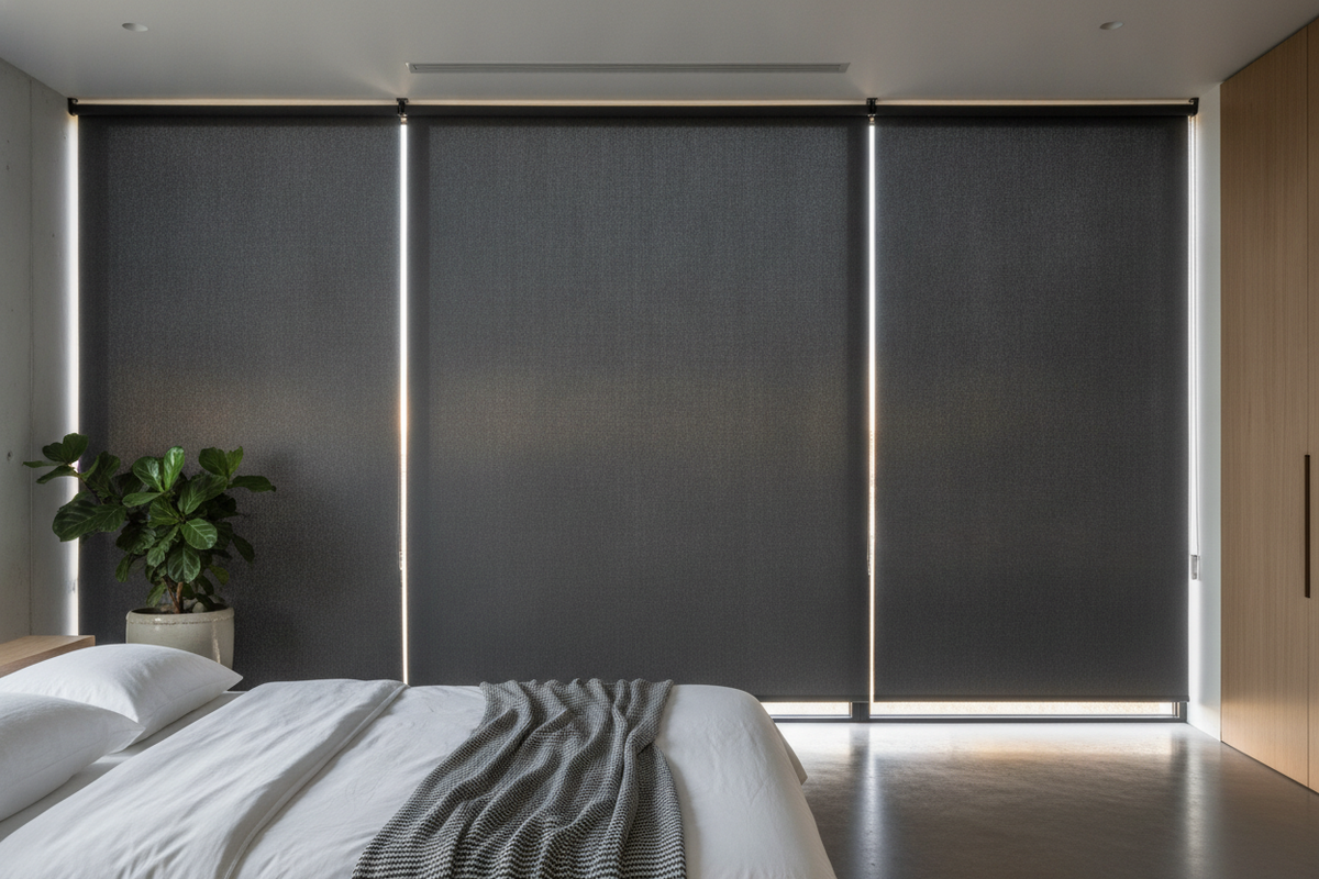 Blackout Fabric Roller Blinds: Material Engineering, Light Gap Elimination, and Smart Motorization
