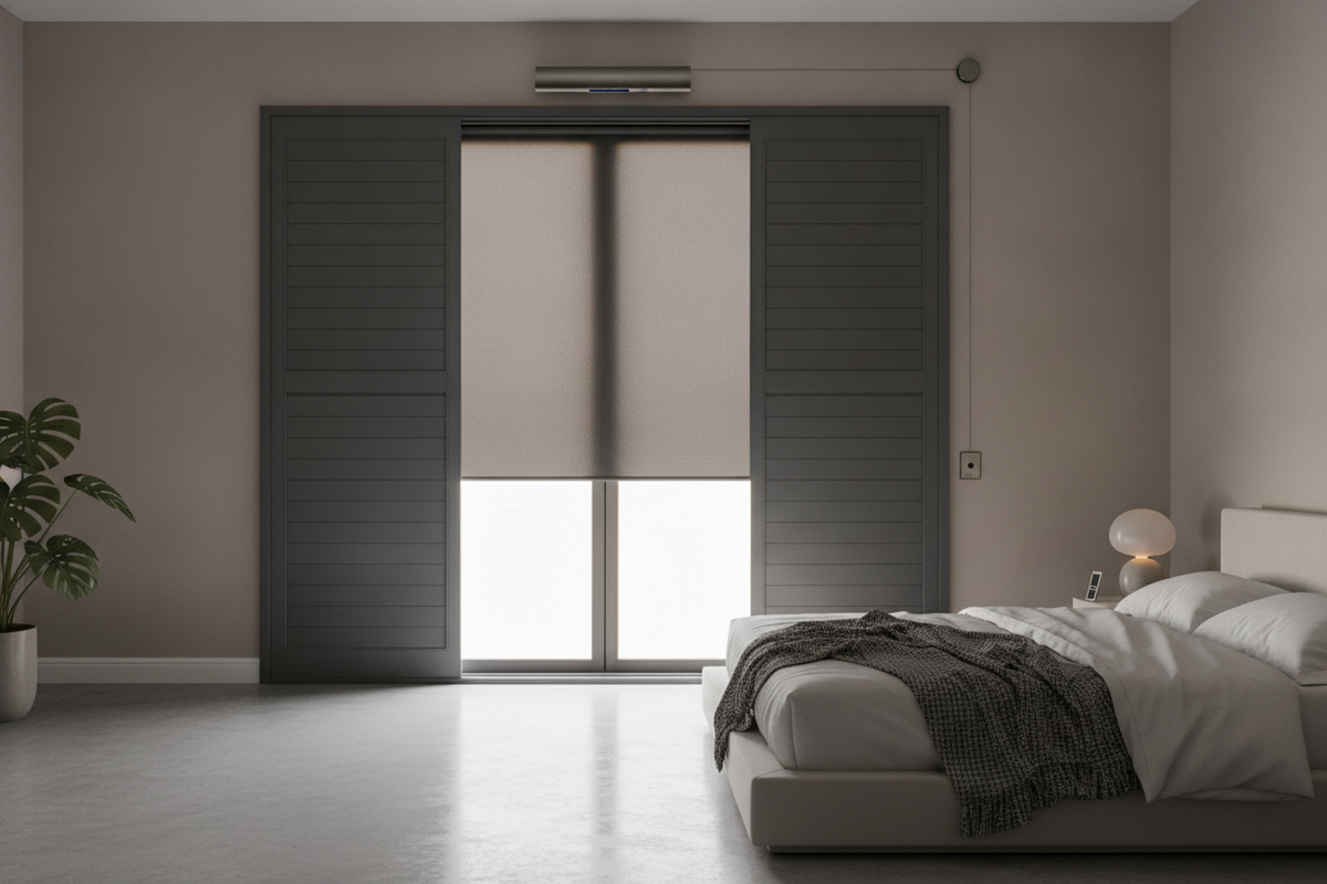 Blackout Shades for Plantation Shutters: Layering, Depth Clearance, and Smart Motorization Guide