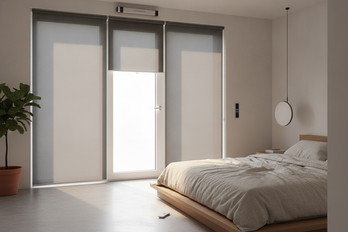 Blackout Roller Shades for French Doors: Mounting Mechanics, Handle Clearance, and Smart Motorization