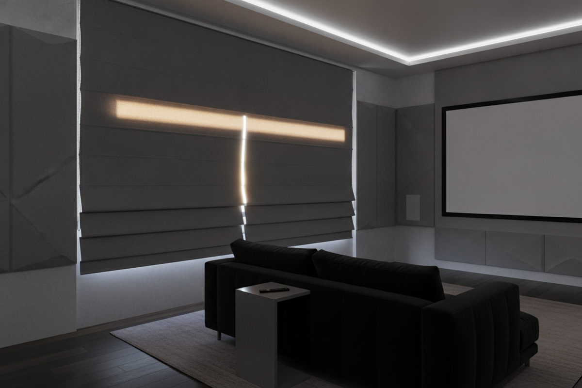 Blackout Shades for Media Room: Glare Control, Motorization, and Theater-Grade Setup