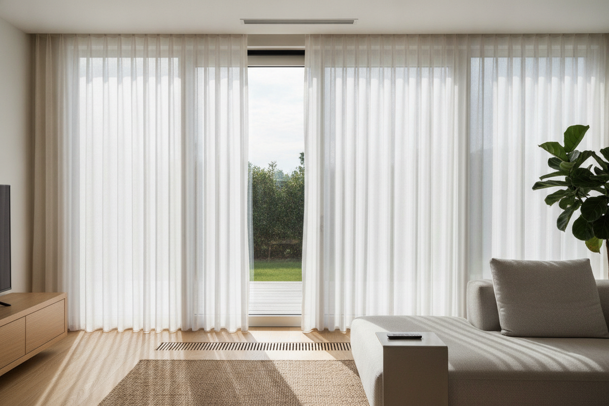 Blinds for Living Room Sliding Door: Egress Planning, Optical Balance, and Smart Automation